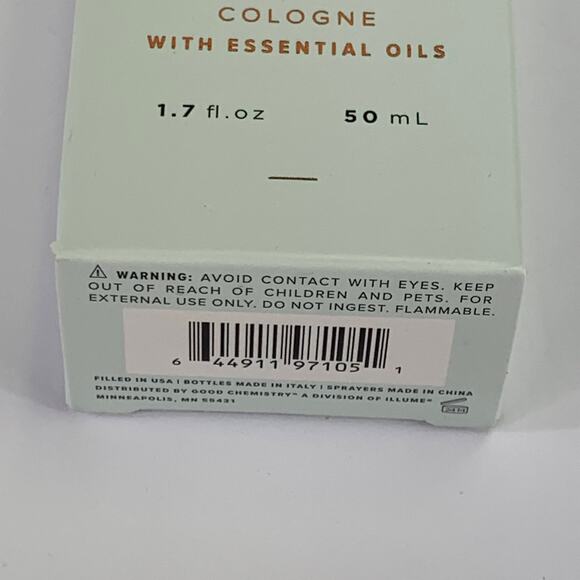 Good Chemistry Cool Glacier Cologne Fragrance Spray Essential Oils Unisex 1.7 oz - Picture 3 of 7